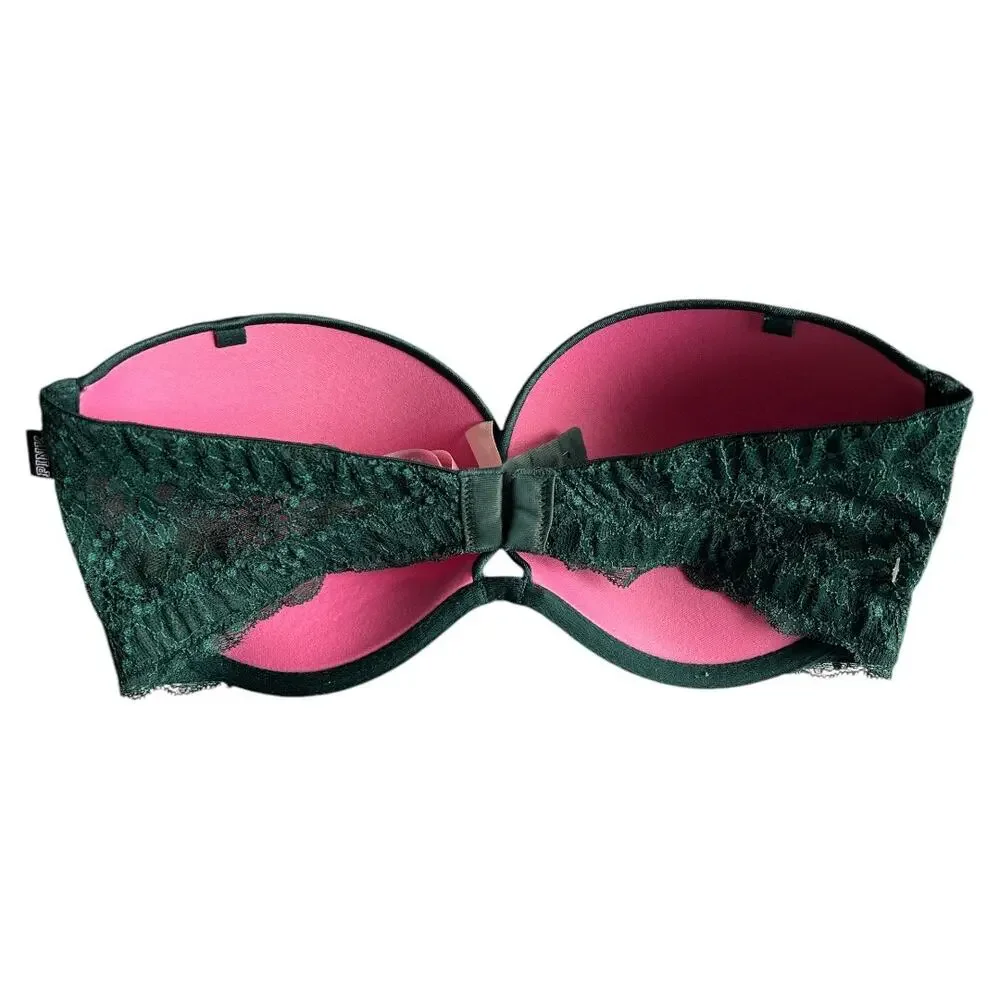 Victoria's Secret Strapless Green Light Lined Bra, 32DD